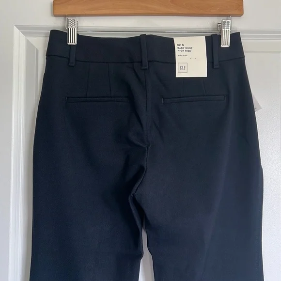 GAP HIGH RISE BABY BOOT CUT PANTS SIZE 2 SHORT NWT - Picture 4 of 7
